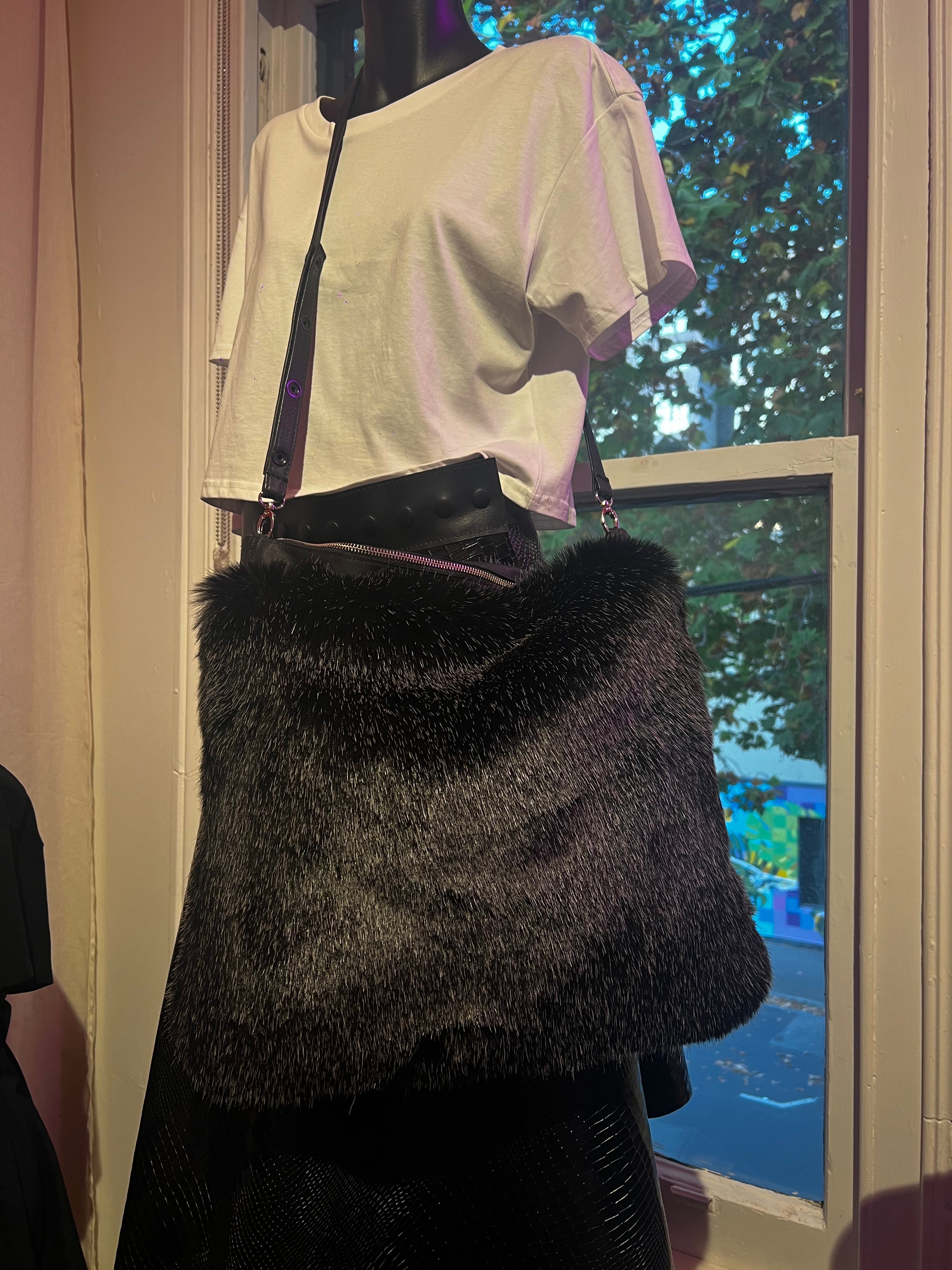 Faux Fur Leather Bag