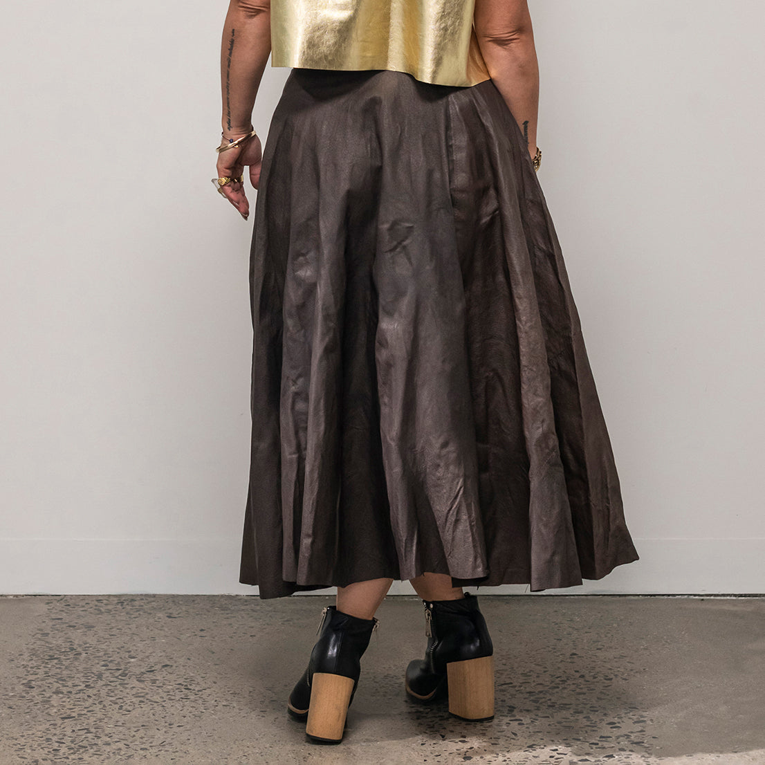 Ališta | Brazda Wrap Leather Skirt