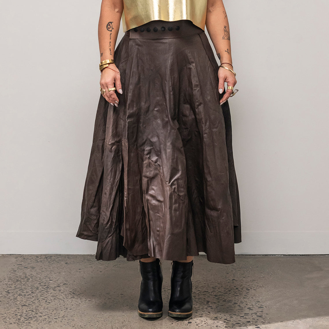 Ališta | Brazda Wrap Leather Skirt