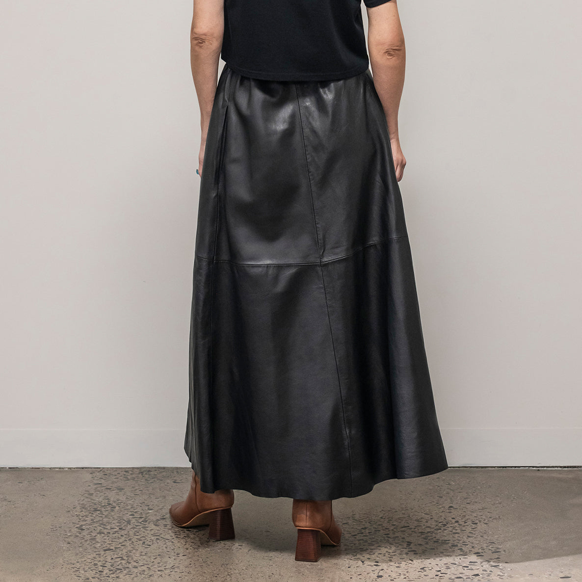 Ališta | Long Leather Skirt