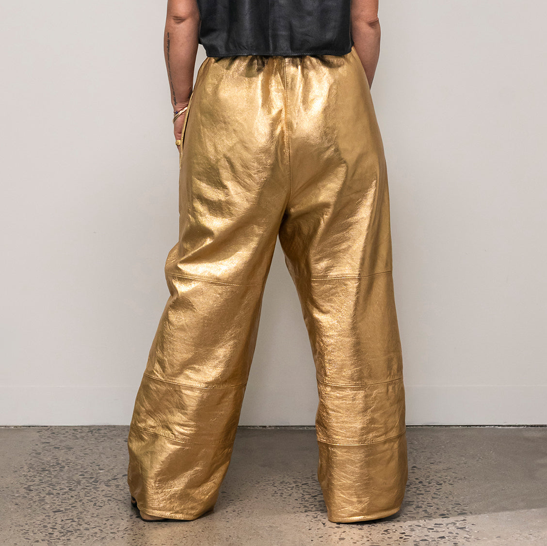 Ališta | Pantaloni Wide Leg Leather Pants