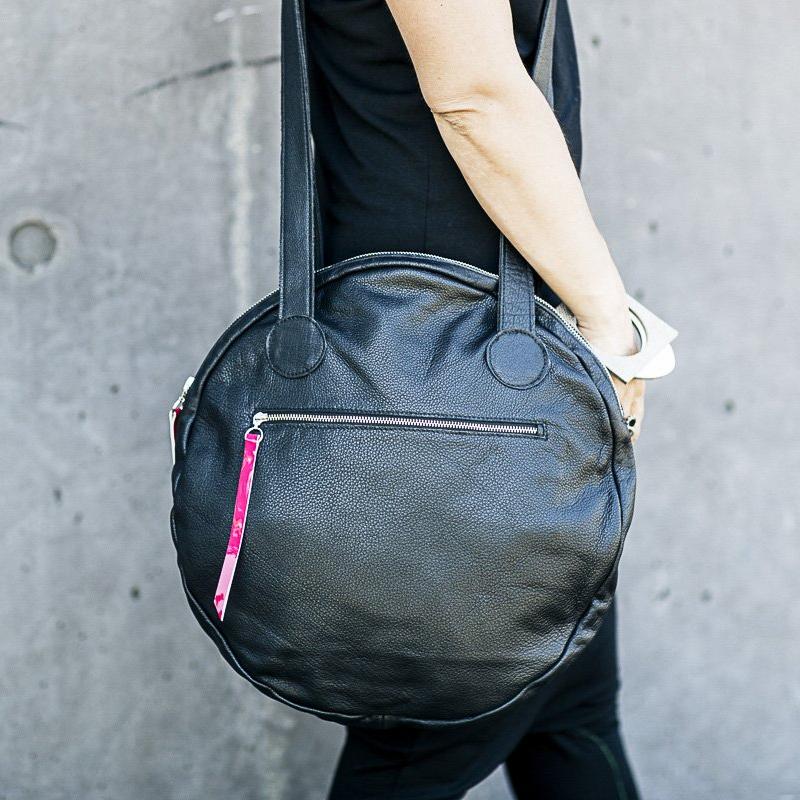 Full Moon Bag Medium | Black-SMENA