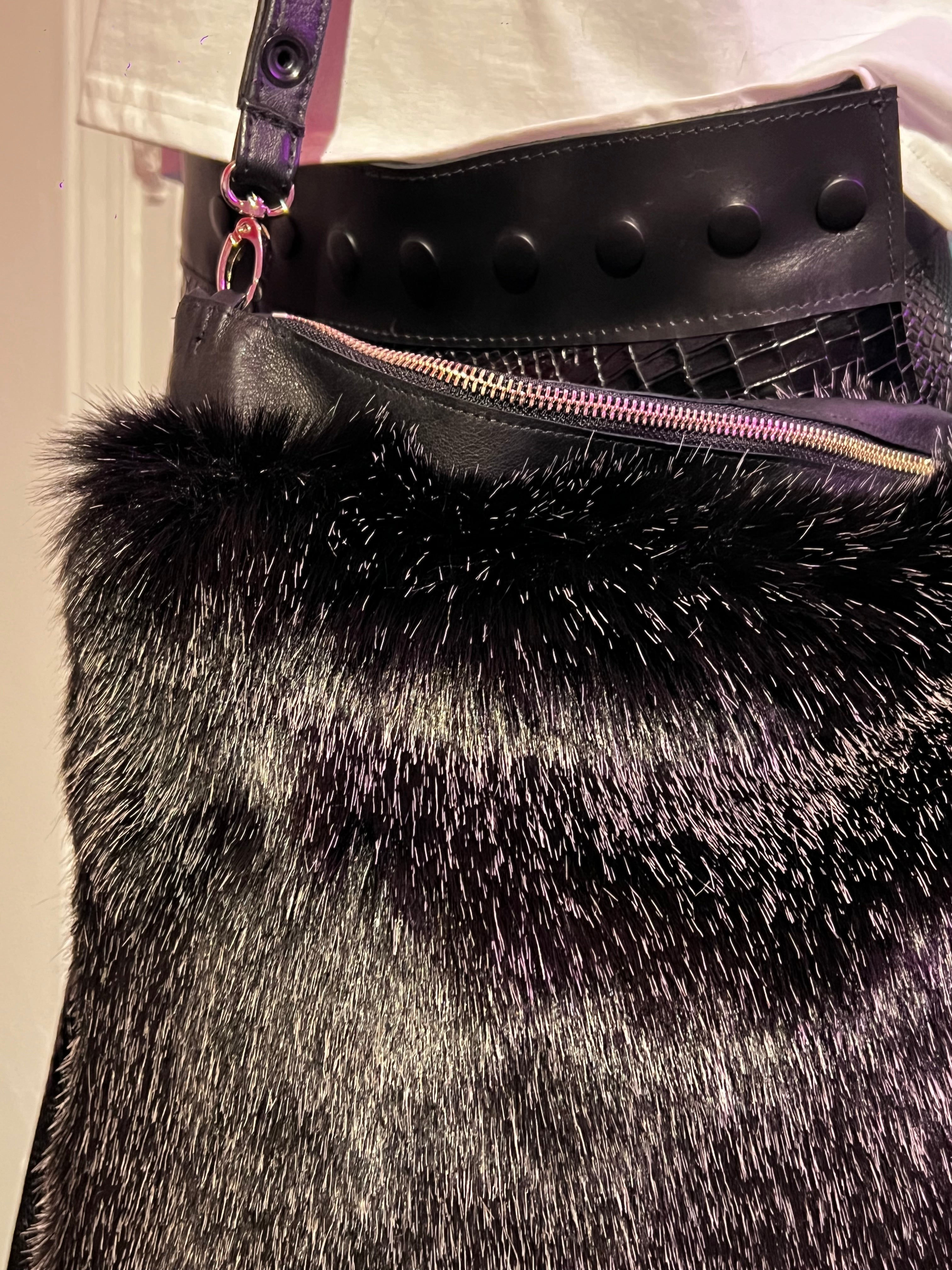 Faux Fur Leather Bag