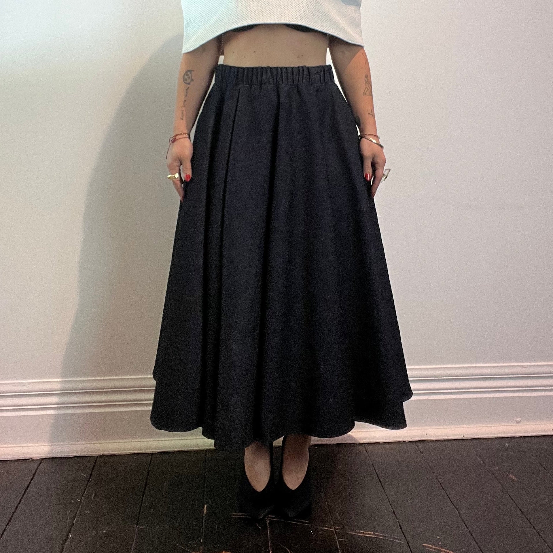 Ališta | Full Round Denim Skirt