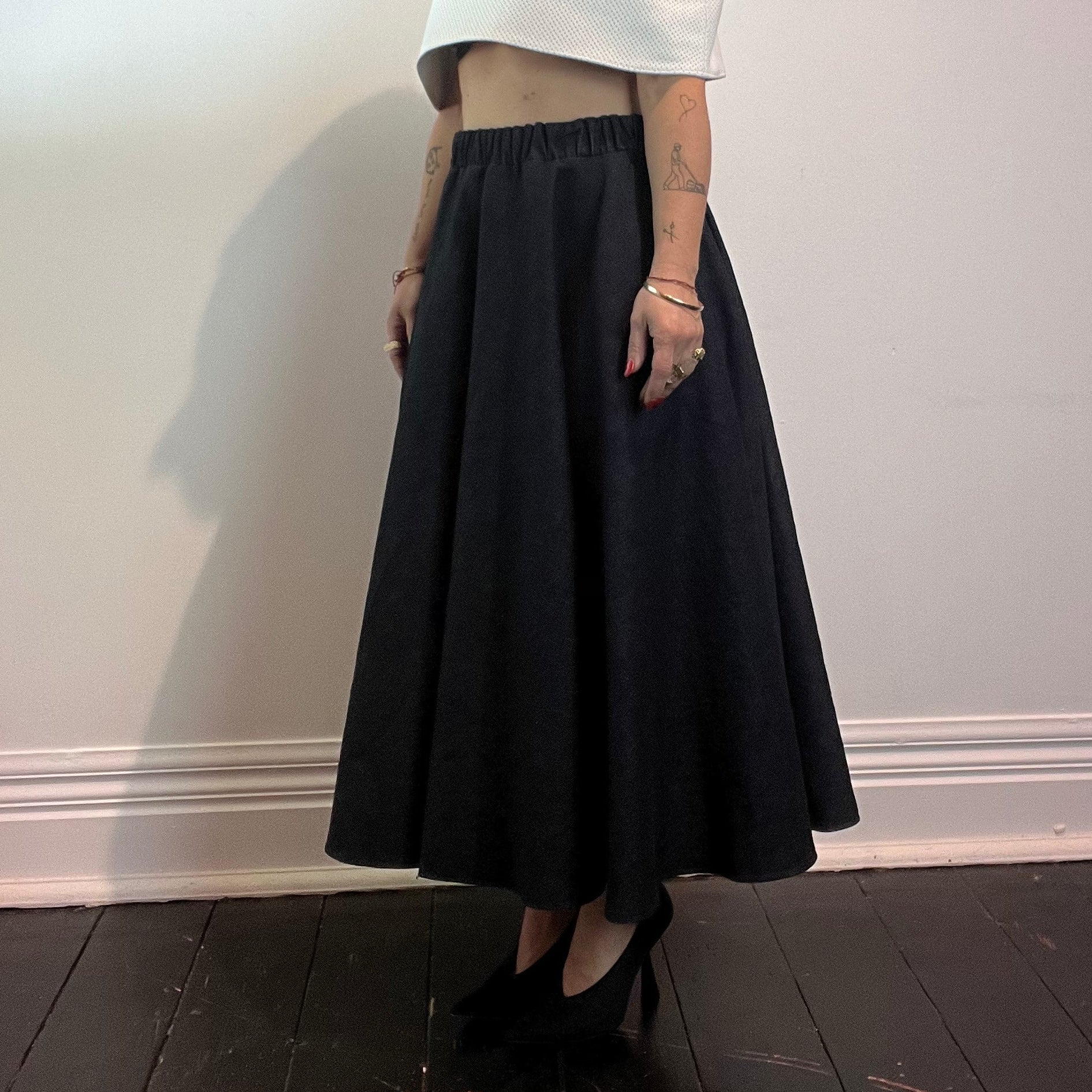 Ališta | Full Round Denim Skirt