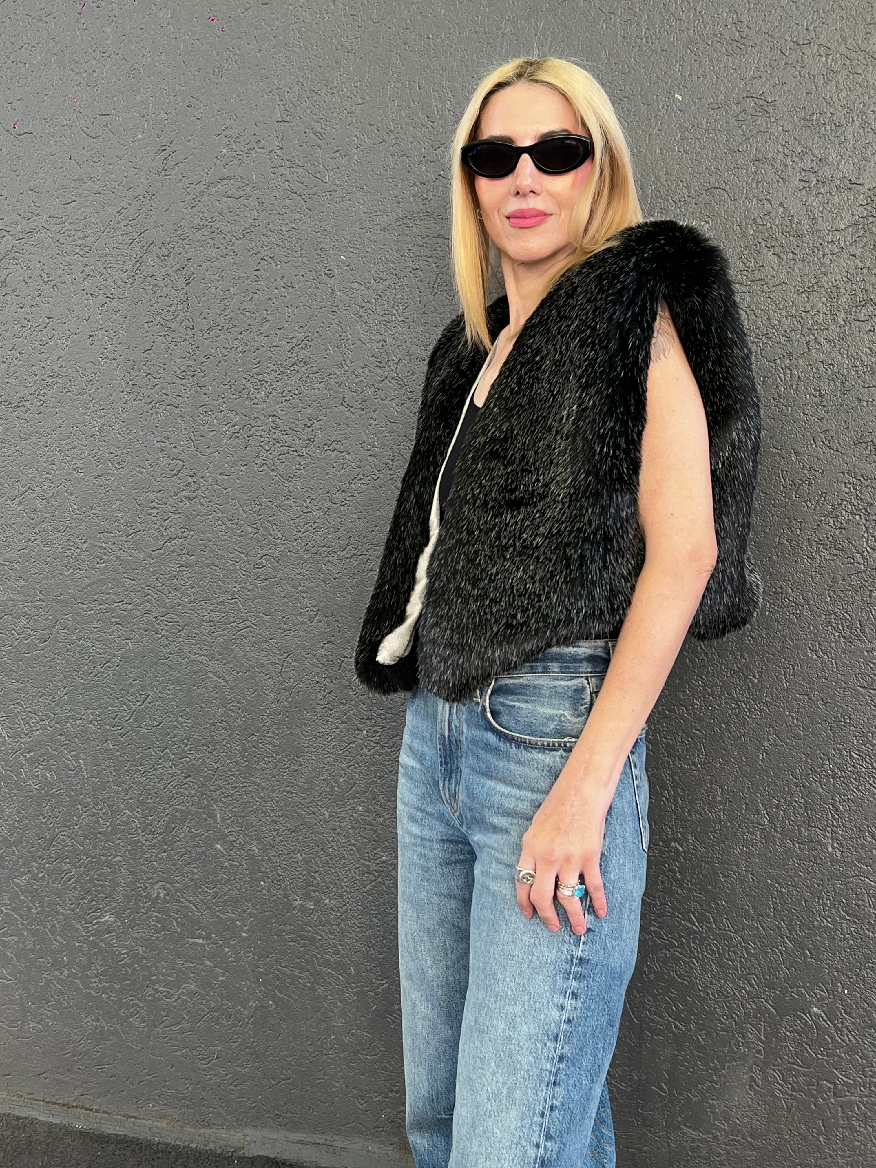 Ališta | Faux Fur Cropped Vest