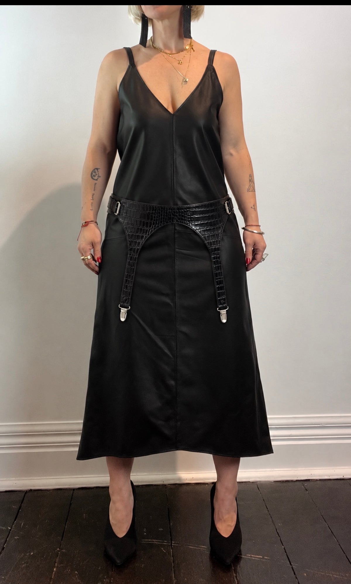 Leather Suspender Belt