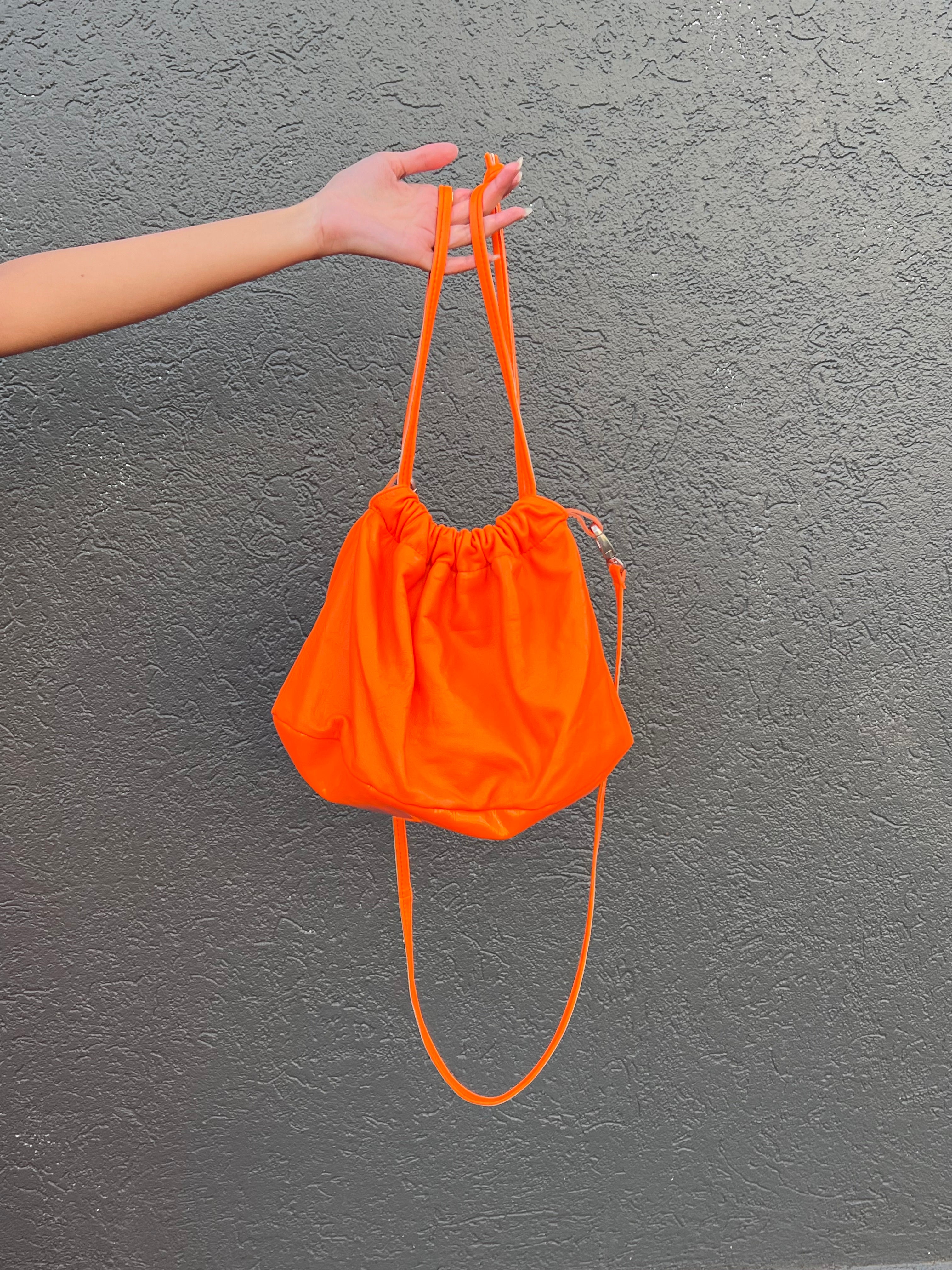 Drawstring handbag | One and Only Orange