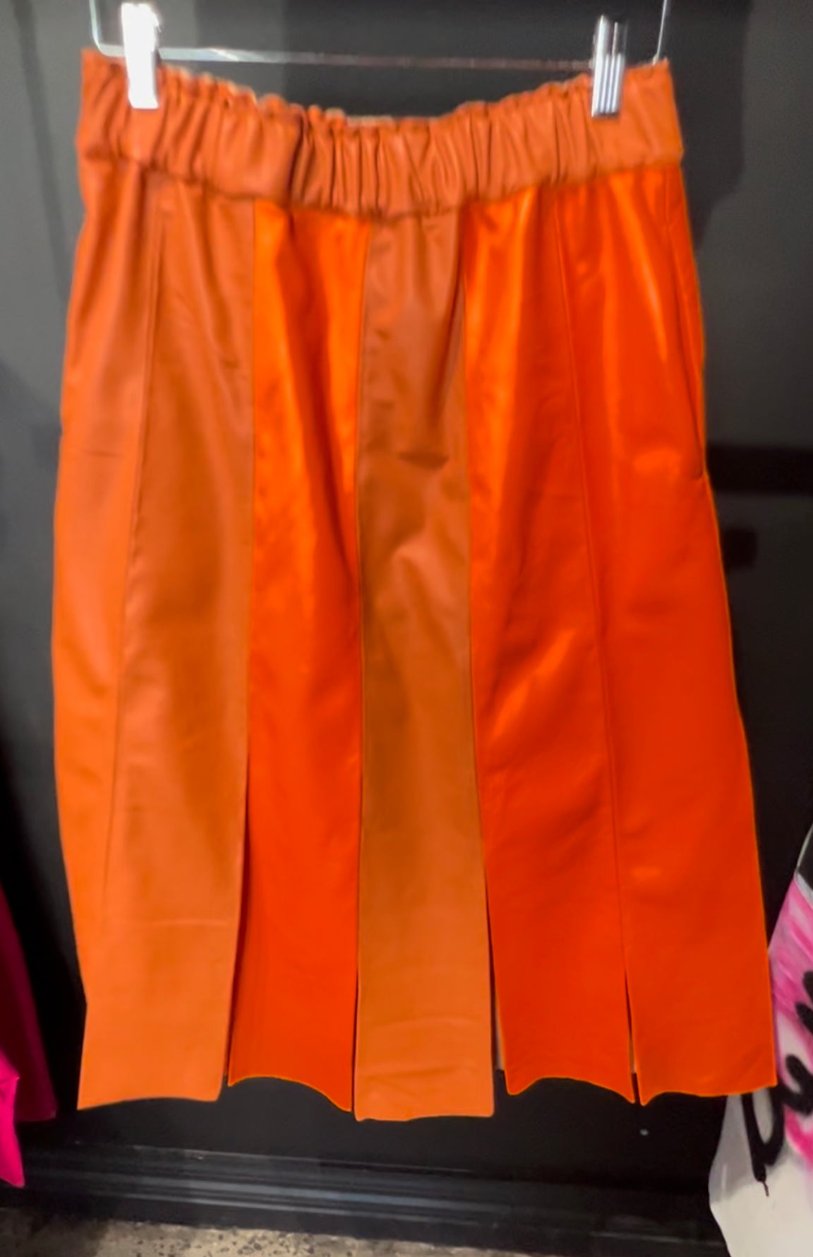 Ališta | Leather Skirt LIMITED EDITION orange