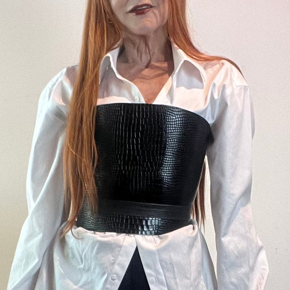 Ališta | Teksturi Croc Leather Bustier