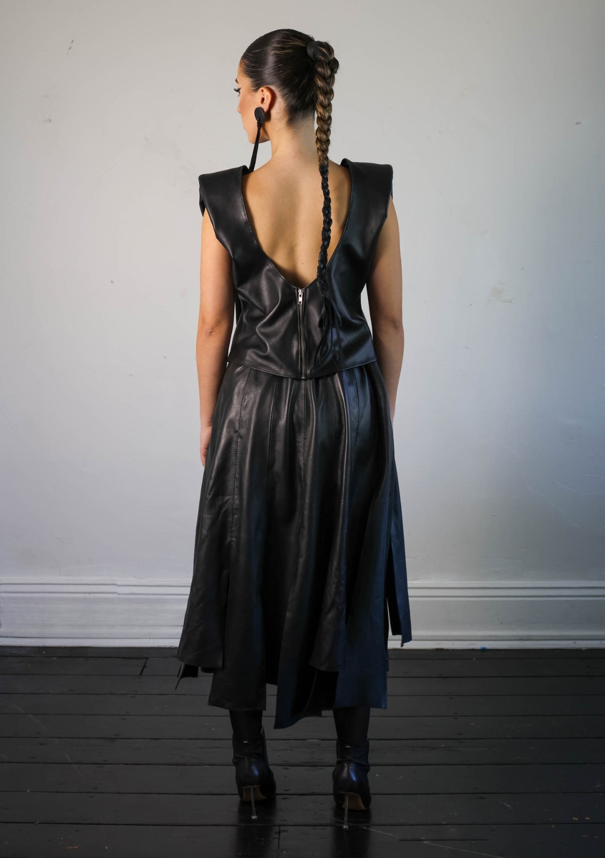 TANCA | Martina leather backless top