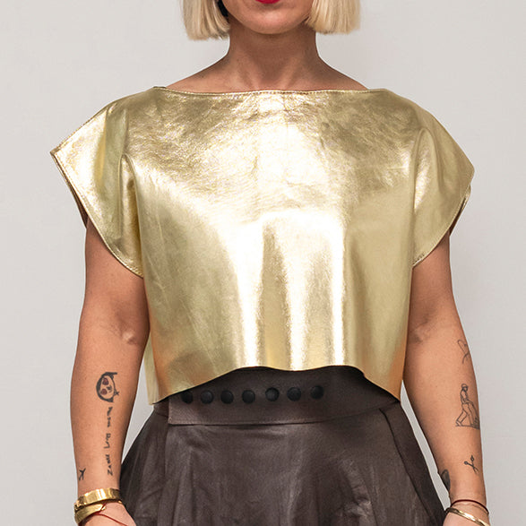 Ališta | Bluza Leather Crop Top
