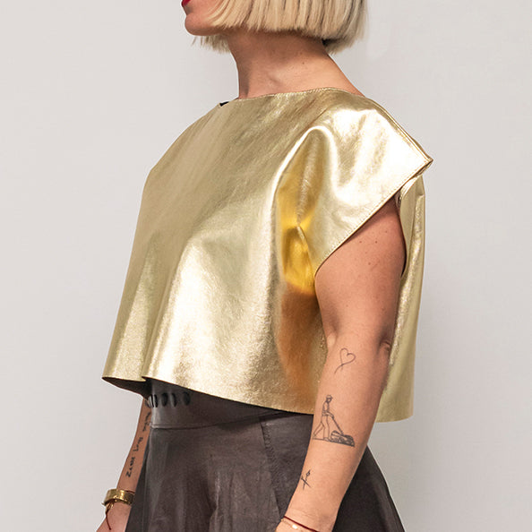 Ališta | Bluza Leather Crop Top