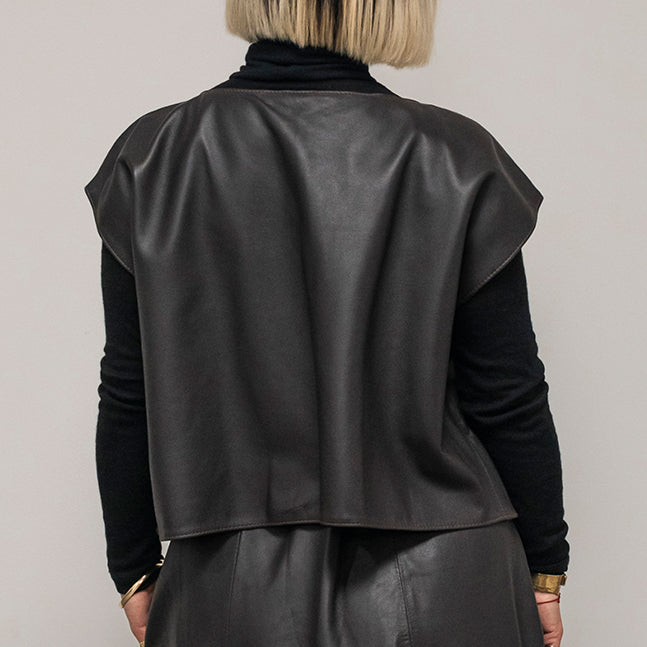 Ališta | Bluza Leather Vest Top Crop Midi