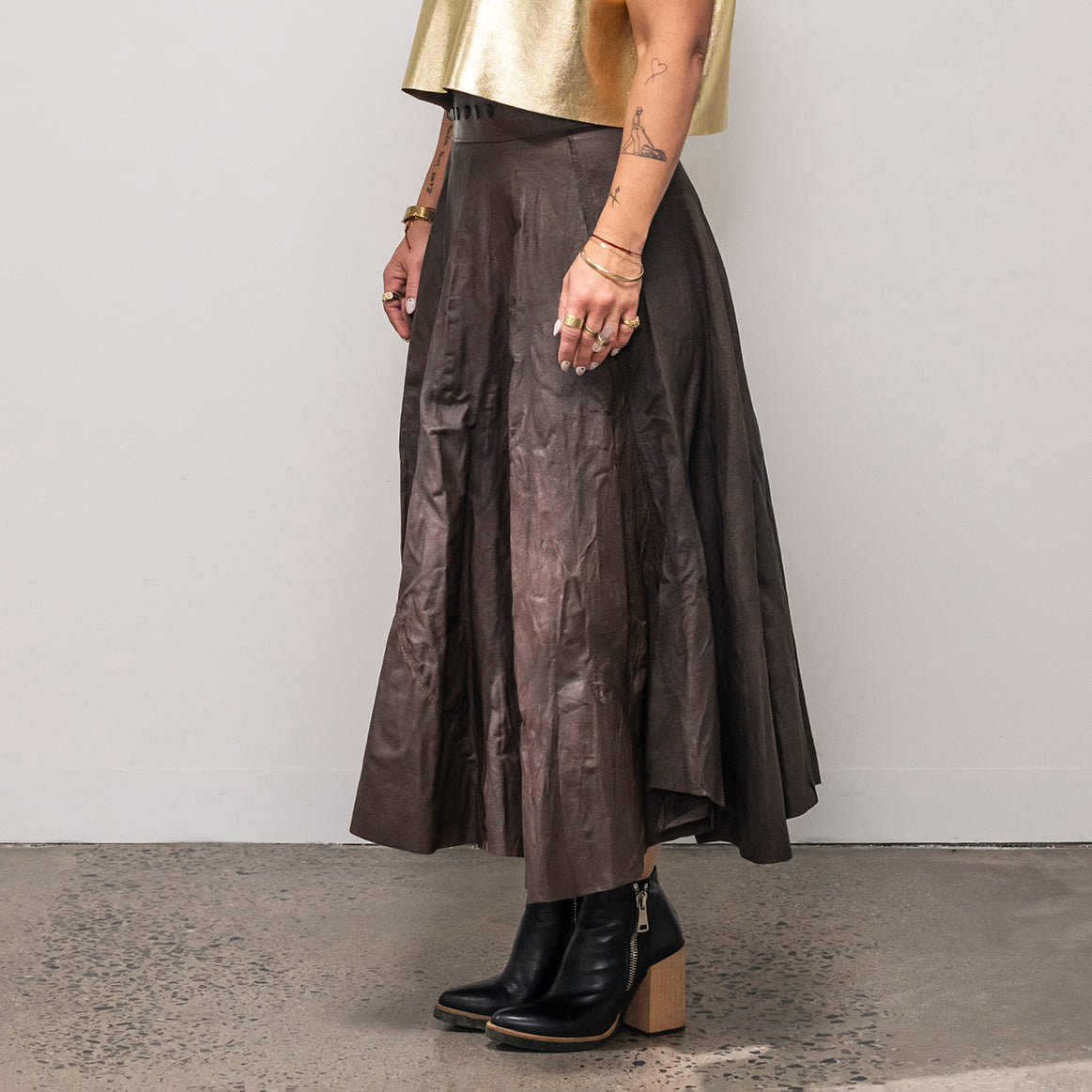 Ališta | Brazda Wrap Leather Skirt