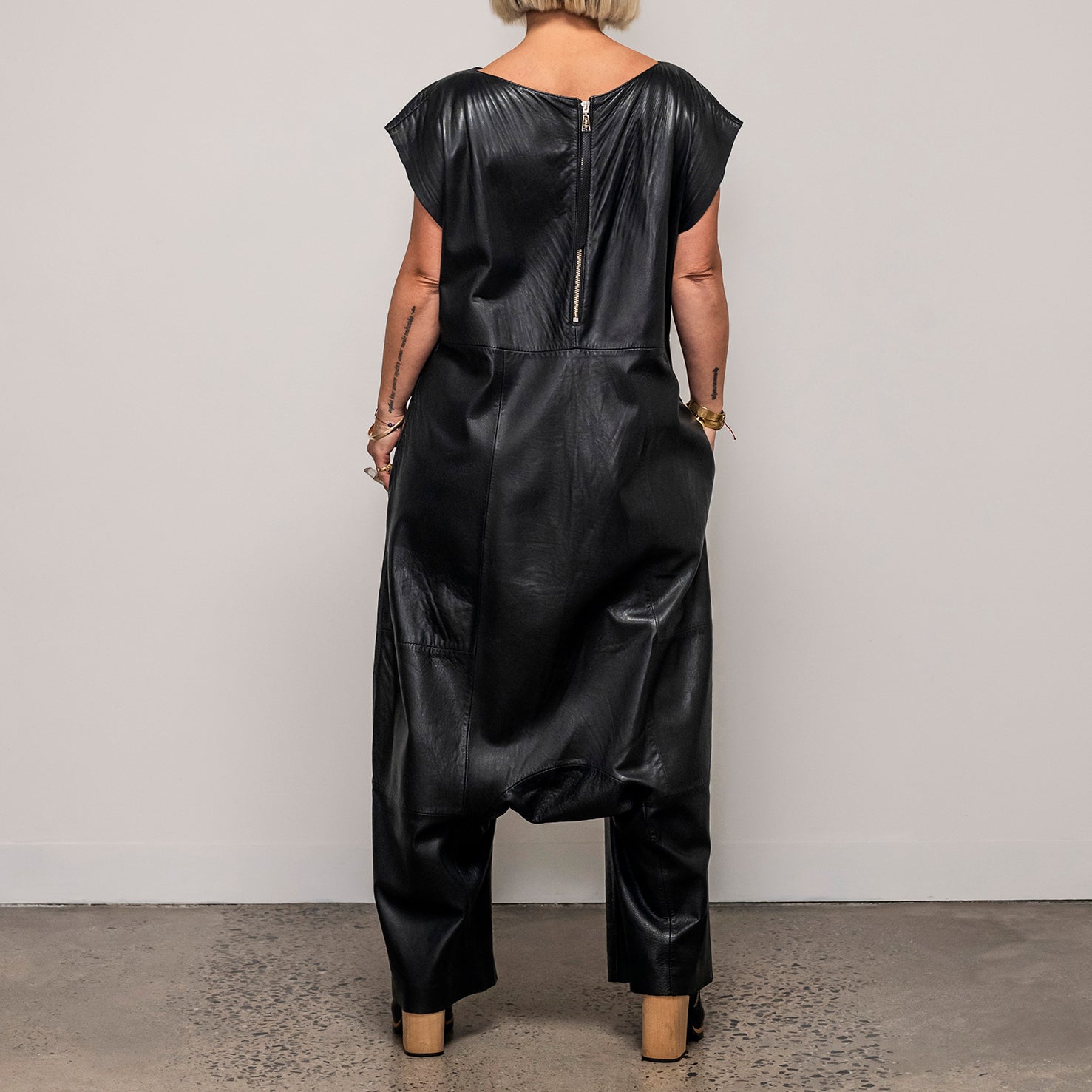 Ališta | Mrak Leather Dropcrotch Jumpsuit
