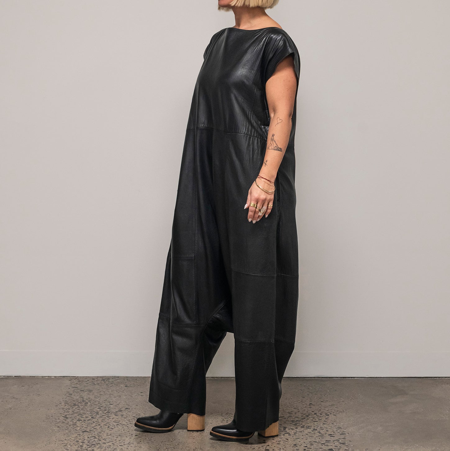 Ališta | Mrak Leather Dropcrotch Jumpsuit