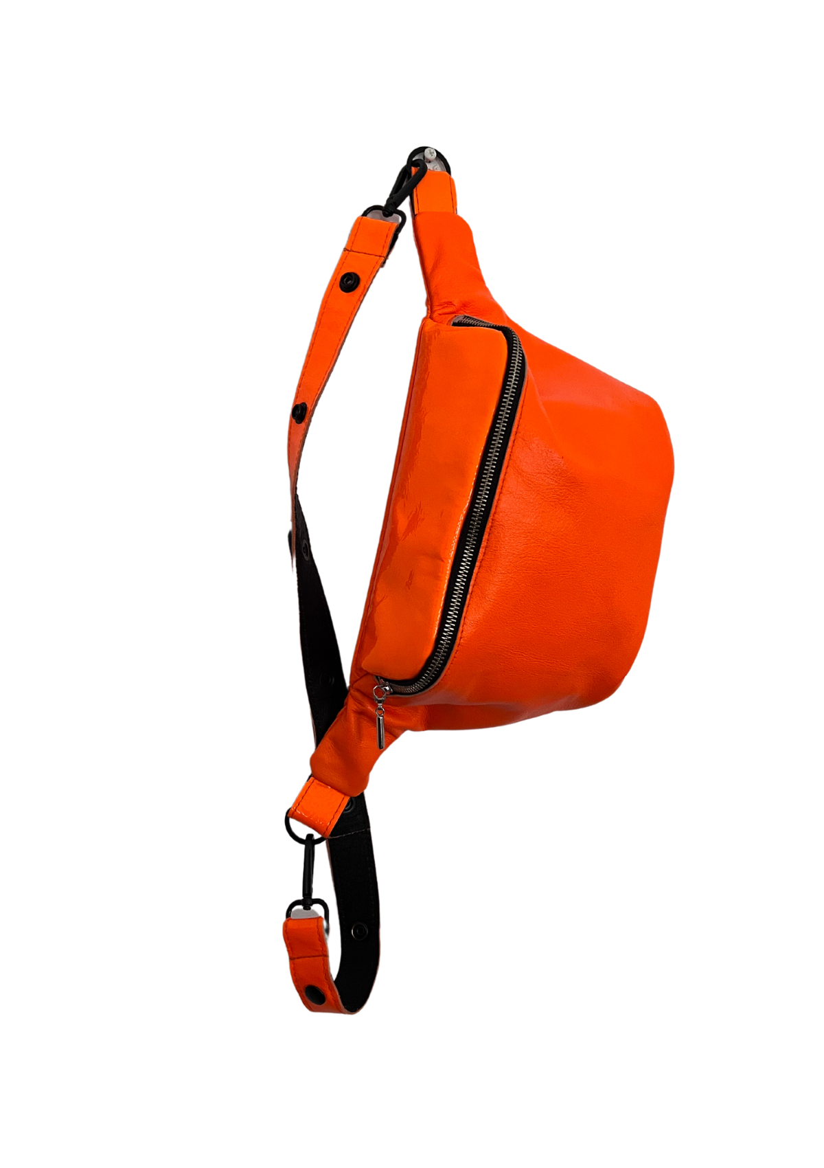 KORZO Utility Cross Body Bag | Neon Orange Leather